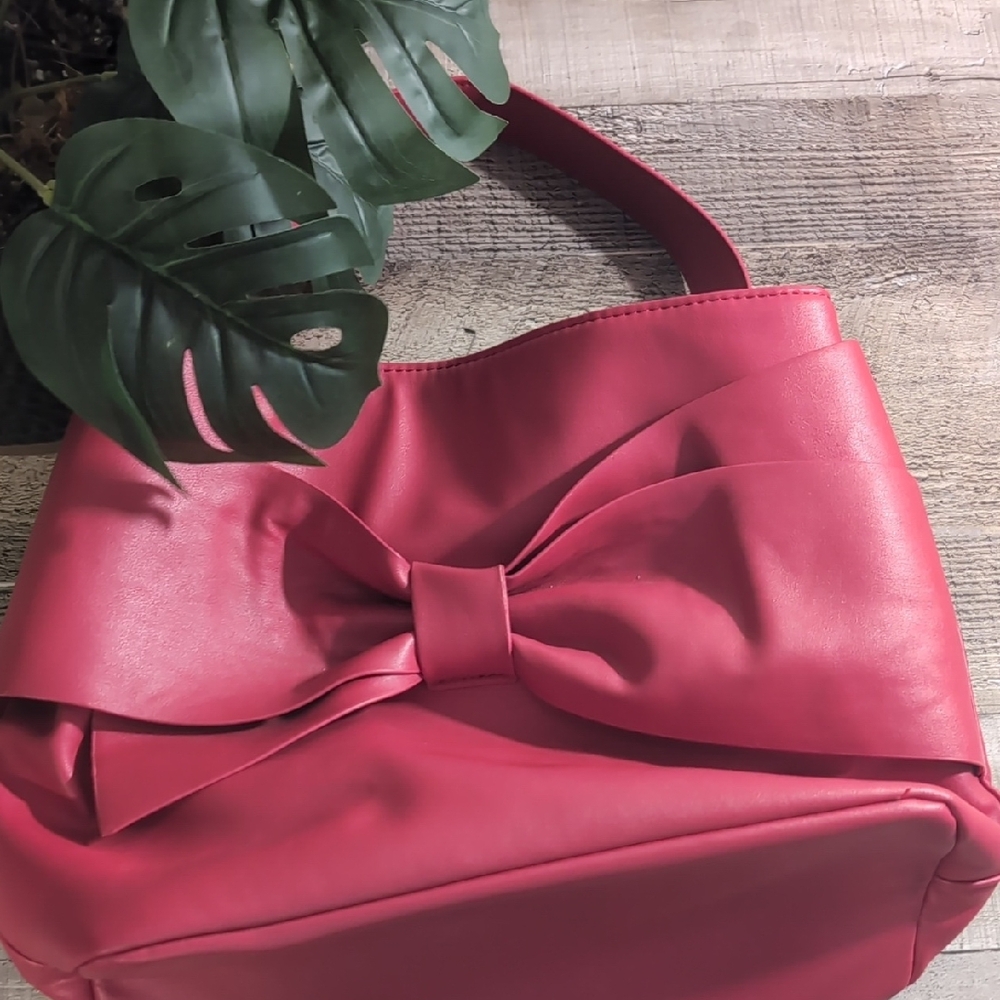 Betsey Johnson Elegant Red Bow Handbag
